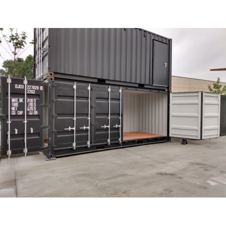 20ft Open Side Container Negro Nuevo